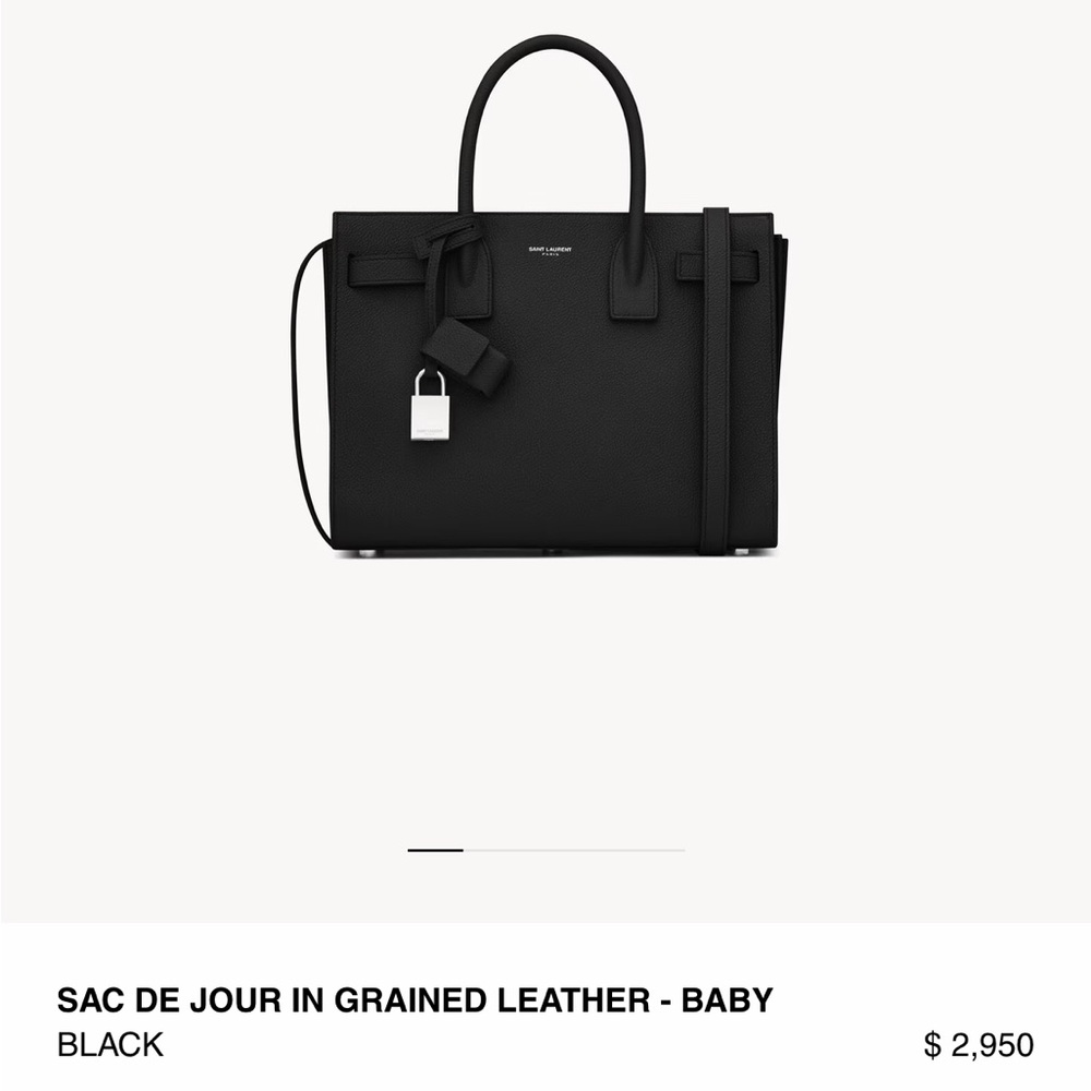 YVES SAINT LAURENT
SAC DE JOUR IN GRAINED LEATHER - BLACK